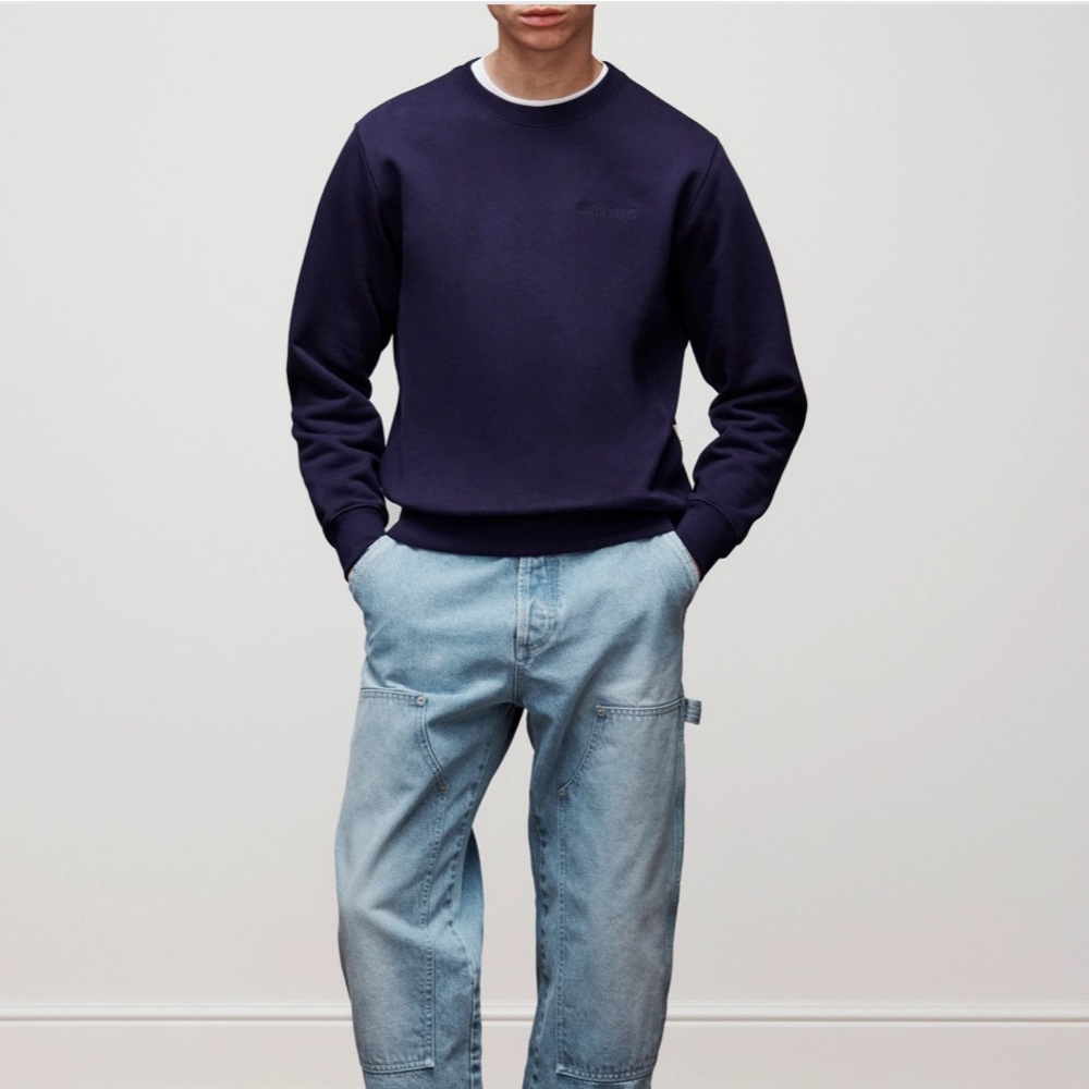 Aime Leon Dore Navy Crewneck Sweater - Picture 2 of 8